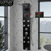 Στήλη Υδρομασάζ LOTUS® με ανακλινόμενο Κώδωνα & Βρύση Ντους INOX Black Mat-Μαύρο Ματ 11 ΕΞΟΔΩΝ | Hoteline Versa 800BL/M | ΔΩΡΕΑΝ ΑΠΟΣΤΟΛΗ ΕΝΤΟΣ ΜΕΓΑΛΩΝ ΠΟΛΕΩΝ